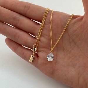 New vanessa Mooney dainty pear shaped cz necklace